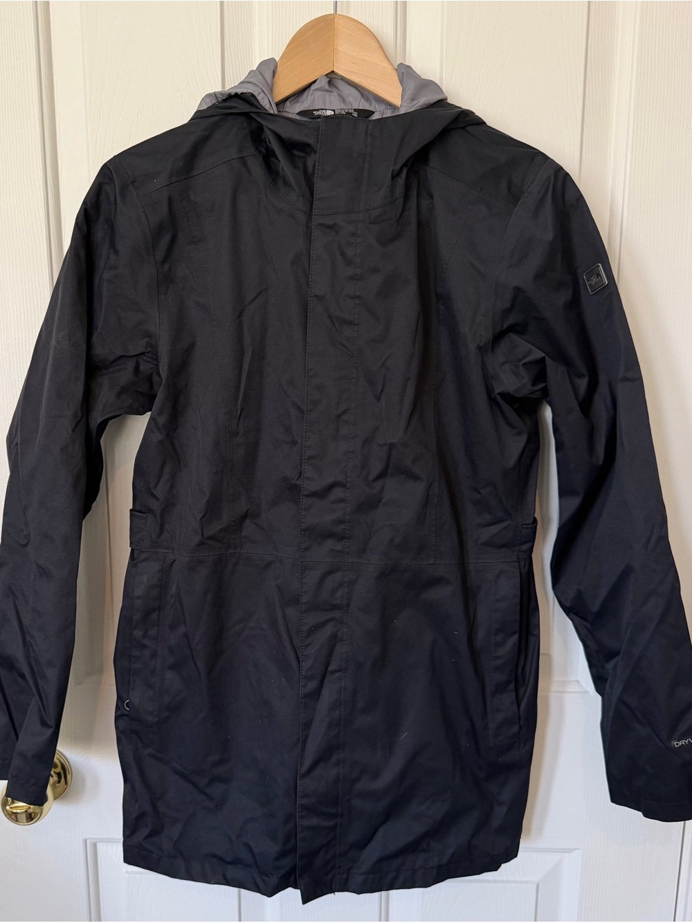 The North Face Black Hooded Kids Raincoat